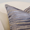 Flint Gray and Cream Colored Stripe Sofa Pillow