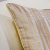 Gold And White Striped Cushion