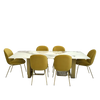Hekinan - Sintered Stone Dining Table with Gold Finish