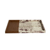 Double Colored Leather Food Serving Tray