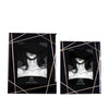 Gold Lined Black Photo Holder Duo