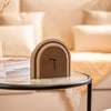 Arched Brown Bedside Clock