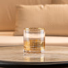 Gold Lineated Glass Cup