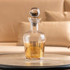 Golden Square Patterned Wine Glass Bottle