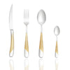 gold and steel cutlery