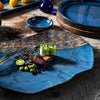 irregular plate tray blue