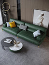Laurette Rich Green Leather Sofa Set from upper angel