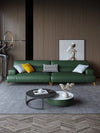 Laurette Rich Green Leather Sofa Set front image