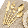 Gold cutlery shiny