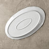 white oval platter