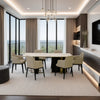 Gamagori - Marble Dining Table with Gold Finish