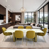 Hekinan - Sintered Stone Dining Table with Gold Finish