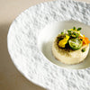 Rock wide rim white soup plate