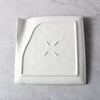 Square irregular plate wavy white