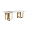 Hekinan - Sintered Stone Dining Table with Gold Finish