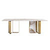 Hekinan - Sintered Stone Dining Table with Gold Finish