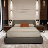 Saga - King & Queen Size Wood & Genuine Leather Bed