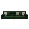Laurette Rich Green Leather Individual Sofa