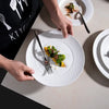 white round plate