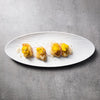 White oblong plate fish