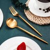 Gold shinning cutlery
