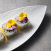 white palm leaf plate