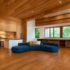 Helen - Curved Blue Fabric Couch