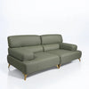 Laurette Rich Green Leather Individual Sofa