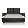 Ukiyo- Luxury King/Queen Size Wood-Leather Bed With Table