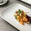 white rectangular plate
