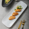 White long sushi plate