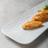 White long sushi plate