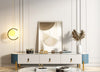 Toska - Oval Round Edged Short TV Cabinet with Storage