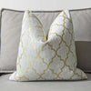 Luxury Gold and White Colored Square Pillow