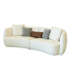 Niigata - White Fabric Sofa