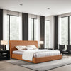 Osaka- Cosy King/Queen Size Wood-Leather Bed with Two Table