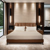 Sweven- Luxury King/Queen Size Wood-Leather Bed With Table