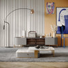 Amorist - Oval Shaped TV Stand with Storage