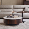 Epoch- Round Shaped Wooden Duo Coffee Table with Storage