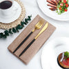 Black and gold cutlery