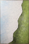 green and blue ocean painting