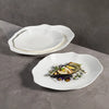 Glossy white plate for lunch