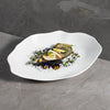 Glossy white plate for lunch
