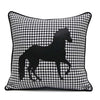 Black and White Horse Printed Backrest
