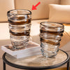 Brown Threaded Glass Long