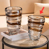 Brown Threaded Glass Short