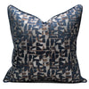 Shiny Blue Color Patterned Cushion