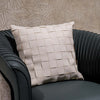 White Bamboo Patterned Sofa Pillow