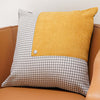 Faux Leather Lumbar Cushion with a caramel Shade