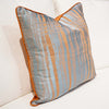 Orange and Blue Color Striped Sofa Pillow